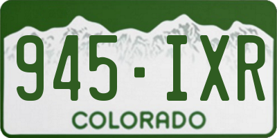 CO license plate 945IXR