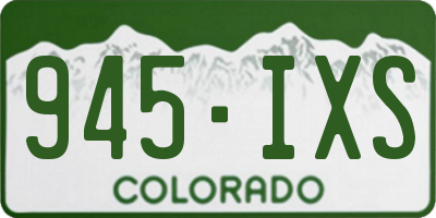 CO license plate 945IXS