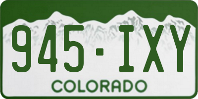CO license plate 945IXY