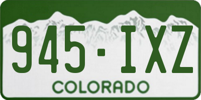 CO license plate 945IXZ
