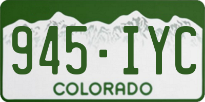 CO license plate 945IYC