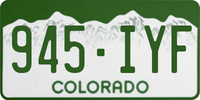 CO license plate 945IYF