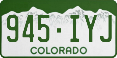 CO license plate 945IYJ