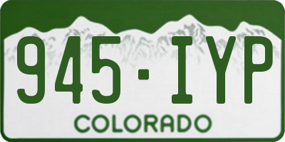 CO license plate 945IYP