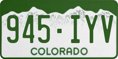 CO license plate 945IYV