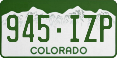 CO license plate 945IZP