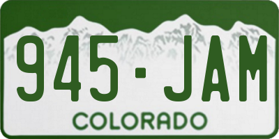 CO license plate 945JAM