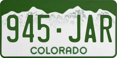 CO license plate 945JAR