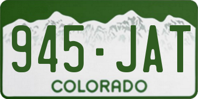 CO license plate 945JAT