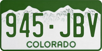 CO license plate 945JBV