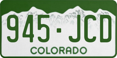 CO license plate 945JCD