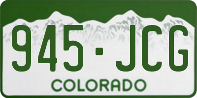CO license plate 945JCG