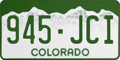 CO license plate 945JCI