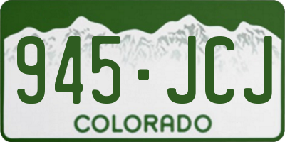 CO license plate 945JCJ