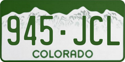 CO license plate 945JCL