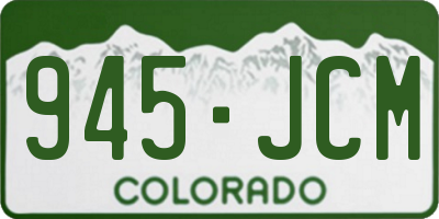 CO license plate 945JCM