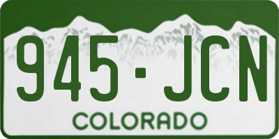 CO license plate 945JCN