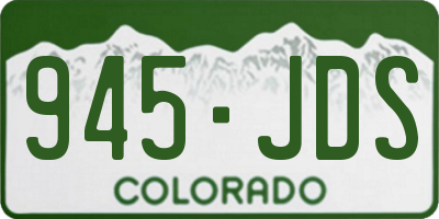 CO license plate 945JDS