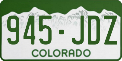 CO license plate 945JDZ