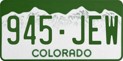 CO license plate 945JEW