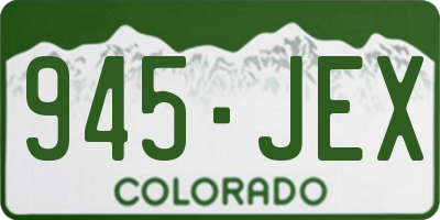CO license plate 945JEX
