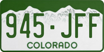 CO license plate 945JFF