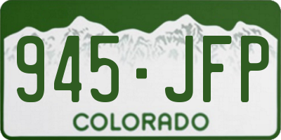 CO license plate 945JFP
