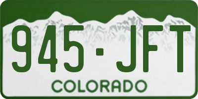 CO license plate 945JFT