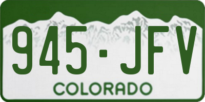 CO license plate 945JFV
