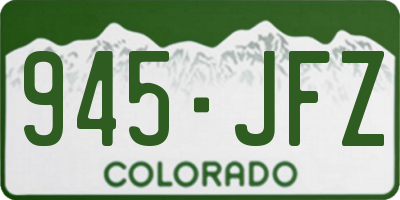 CO license plate 945JFZ