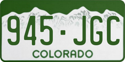 CO license plate 945JGC