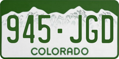 CO license plate 945JGD