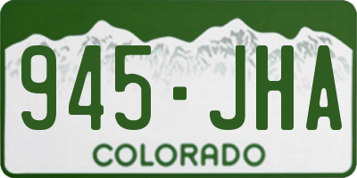 CO license plate 945JHA