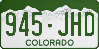 CO license plate 945JHD