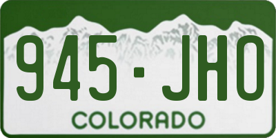 CO license plate 945JHO