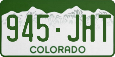 CO license plate 945JHT