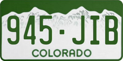 CO license plate 945JIB