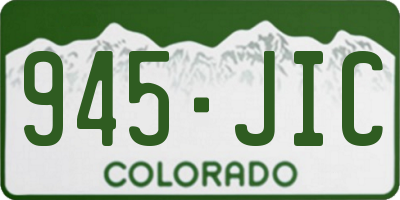 CO license plate 945JIC