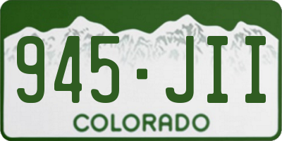 CO license plate 945JII