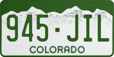 CO license plate 945JIL
