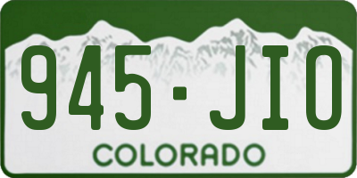 CO license plate 945JIO