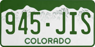 CO license plate 945JIS