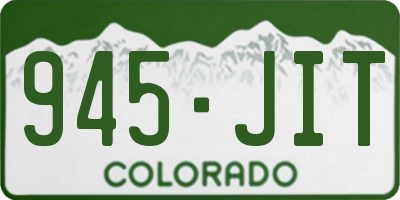CO license plate 945JIT