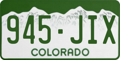 CO license plate 945JIX