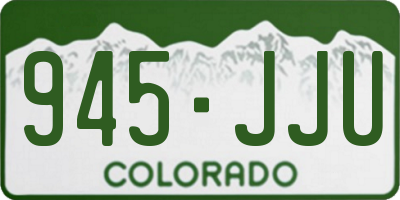 CO license plate 945JJU