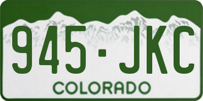CO license plate 945JKC