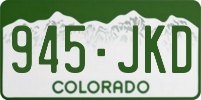 CO license plate 945JKD