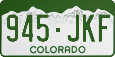 CO license plate 945JKF