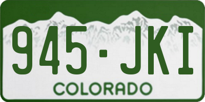 CO license plate 945JKI