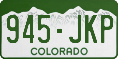 CO license plate 945JKP